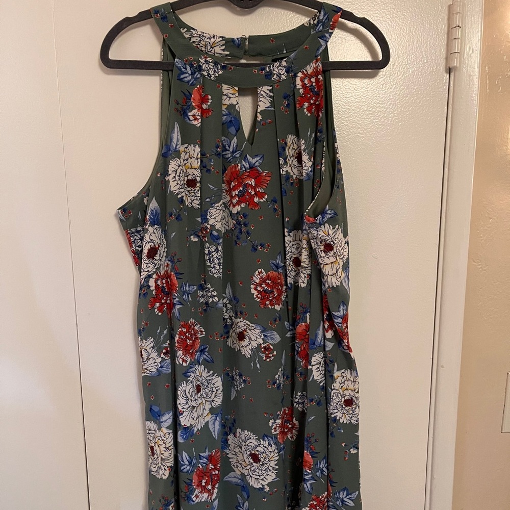 GREEN FLORAL DRESS